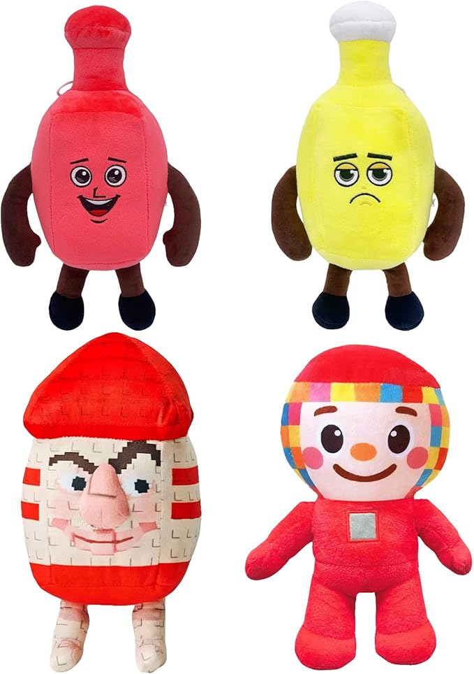 4PCS Steal a Brainrot Plush,Cute Soft Stuffed Animal, Collectible Gift for Game Fans (4PCS#C)