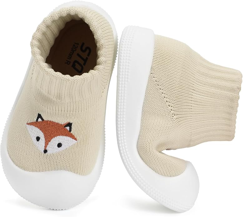 STQ Baby Socks Shoes Toddler Wide Toe Box Non-Slip Slippers Infant Walking Shoe Soft Baby Boys Girls Lightweight Sneakers