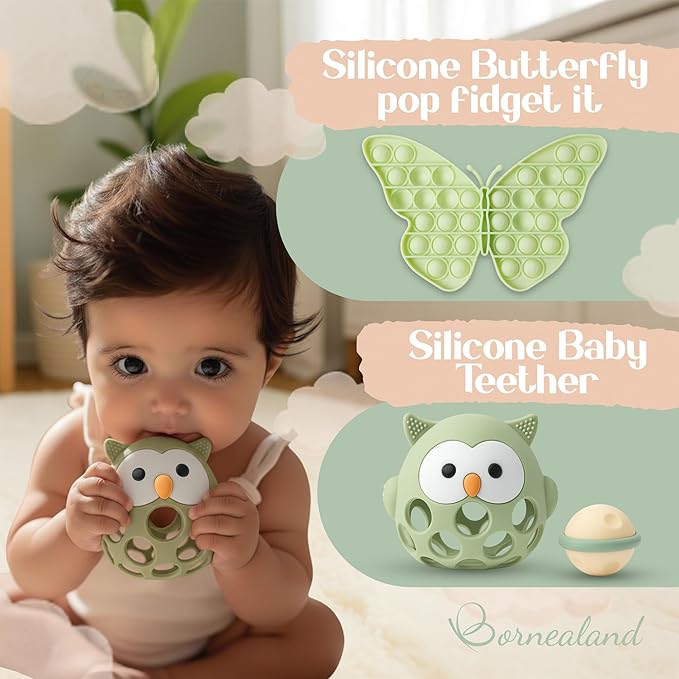 New Baby Gift Basket 21-Piece Set | Refined Newborn Baby Gift Set for Boy & Girl | Gender Reveal Gifts & New Mom Gifts Bundle | Essential Newborn Toys & Acc. Included in Elegant Keepsake Magnet Box