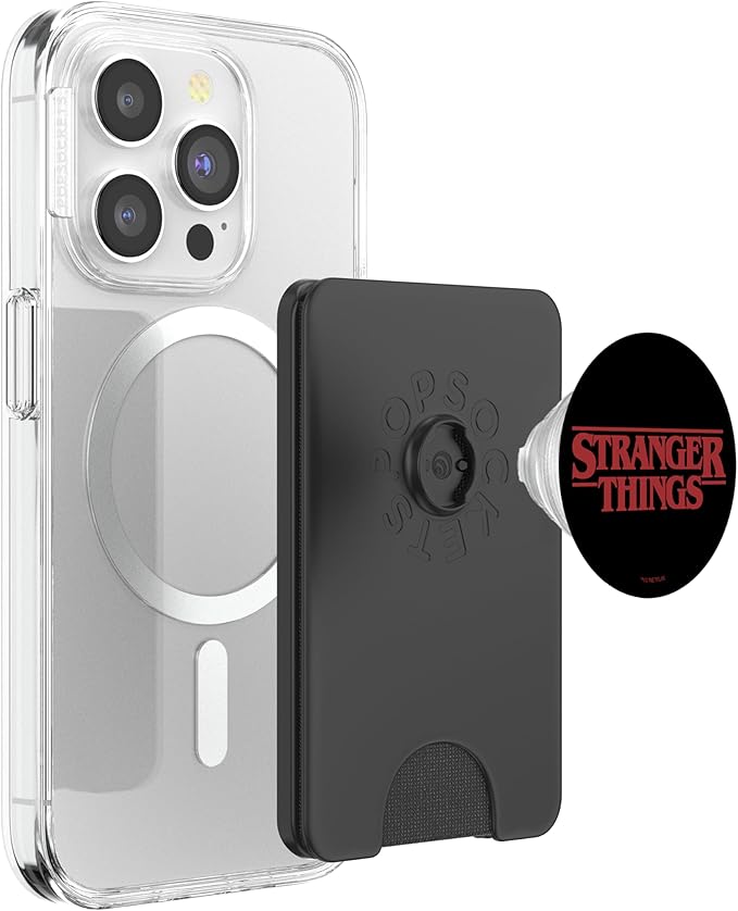 Stranger Things Basic Text Logo PopSockets PopWallet for MagSafe