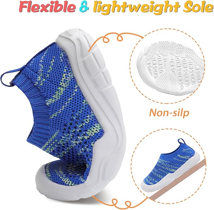 JOINFREE Toddler Boys Girls Sneaker Slip On Shoes Kids Lightweight Breathable Walking Shoes