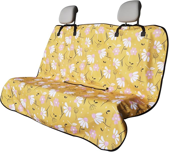 Back Seat Cover Protector for Dogs and Kids, Universal Waterproof Towel Rear Bench Seat Cover for Car, Truck, Van & SUV, Machine-Washable Backseat Car Covers (1pcs Rear Seat)
