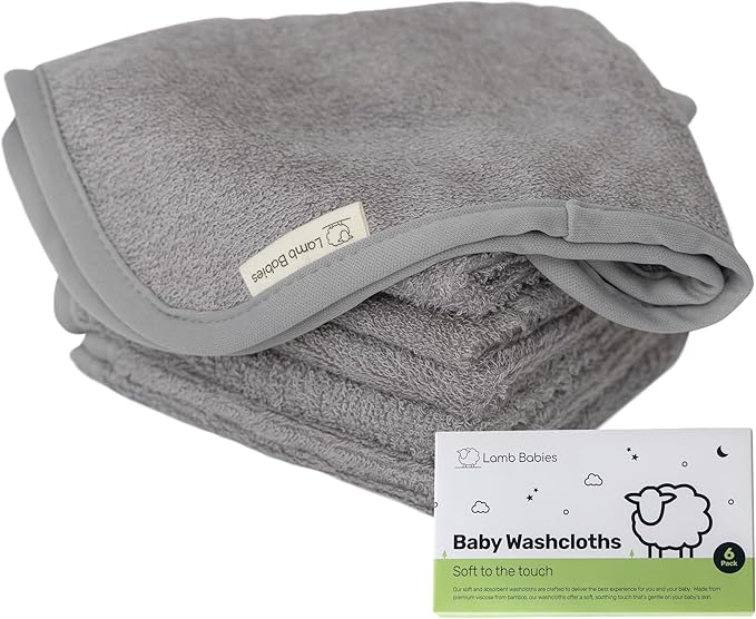 Bamboo Baby Washcloths for Newborn, Ultra-Soft & Absorbent for Gentle Bath Time Care, Durable Baby Bamboo Washcloths Made from Premium Viscose