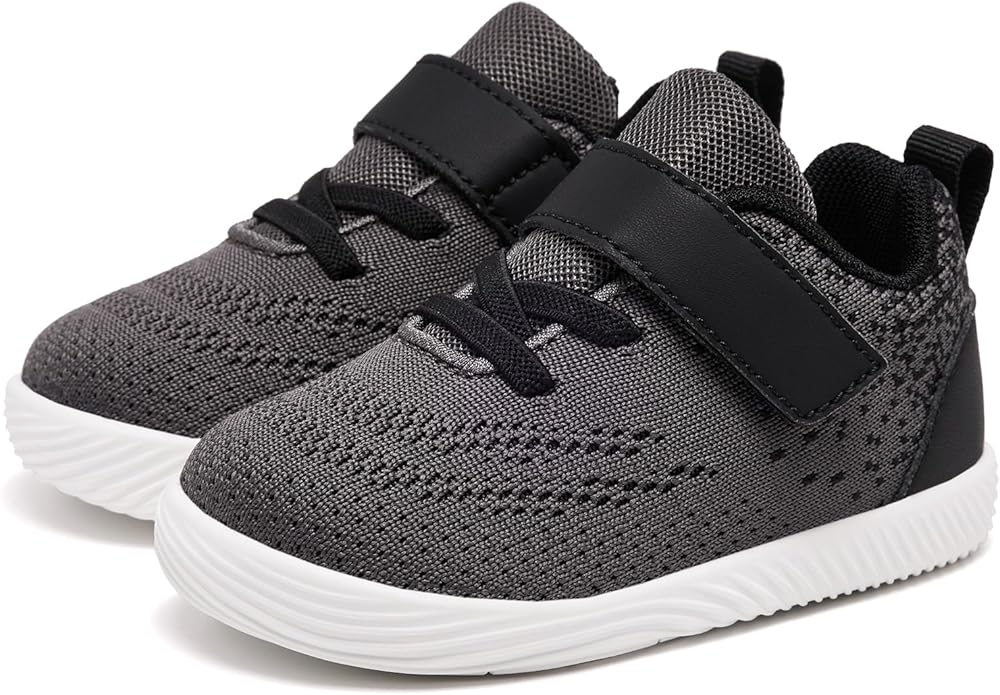 MORENDL Toddler Sneakers Baby Boys & Girls Barefoot Shoes Lightweight Breathable Walking Running Tennis Athletic Sport Shoes