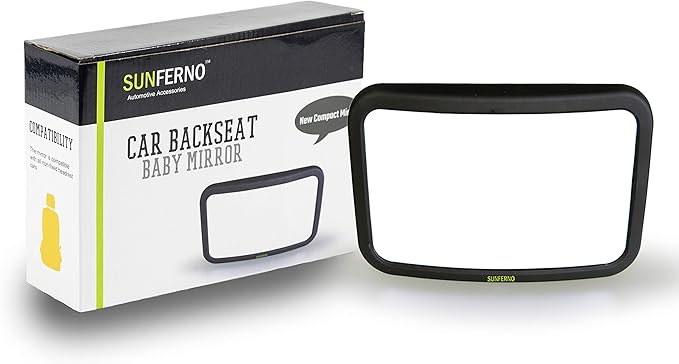 Baby Car Mirror – The Safest Way to Keep an Eye on Your Little One | Shatterproof, Wide-Angle Car Mirror for Baby with Secure Straps & 360° Adjustability | Peace of Mind for Every Drive