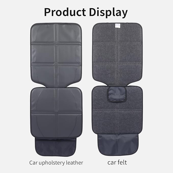 Car Seat Protector,Extra Thick Car Seat Covers Non-Slip Waterproof Mat Pad Leaving No Imprints Marks for Child Baby Pet Truck SUV Automobile (Black-A)