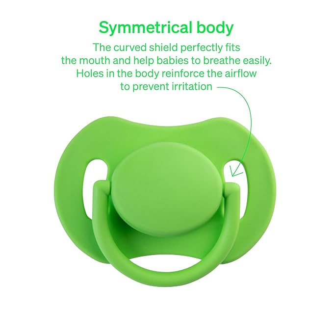 Orthodontic Pacifier by LoveNoobs, 4 Pack, Pacifiers 0-6 Months, Baby Starter Kit, Newborn Silicone Dummy, Orthodontic, Teething Soothers, Newborn Gift