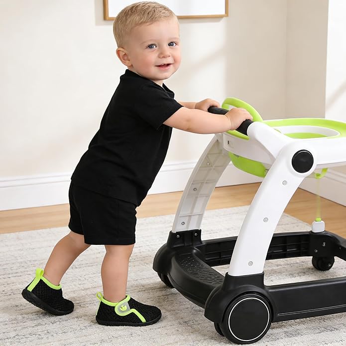 FEETCITY Baby Boys Girls First Walking Shoes Infant Sneakers Crib Shoes Breathable Lightweight Slip On Shoes