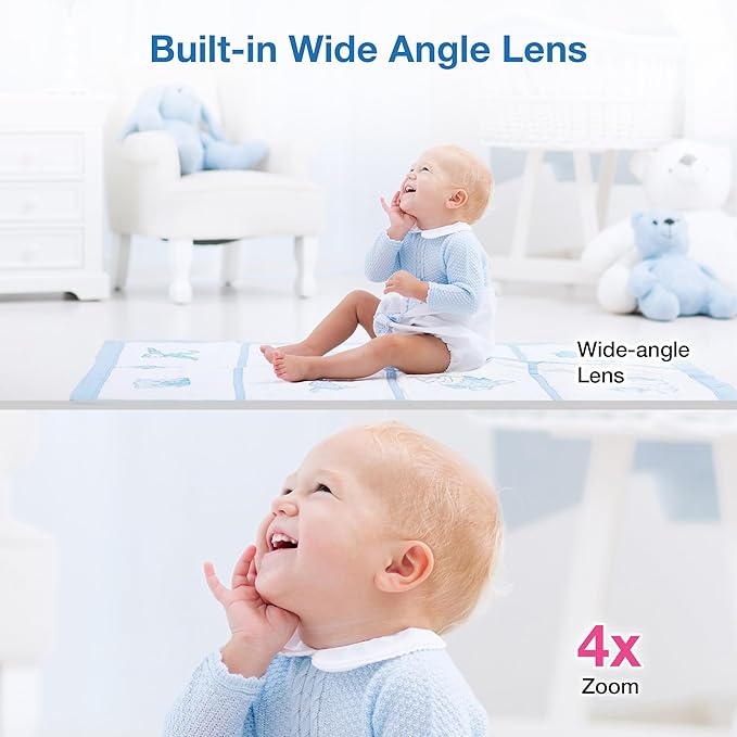 VTech VM901 Smart WiFi Baby Monitor with 1080p FHD Camera and 5" HD IPS Display, Free App, Remote Pan Tilt Zoom, Night Vision, Motion Detection Alerts