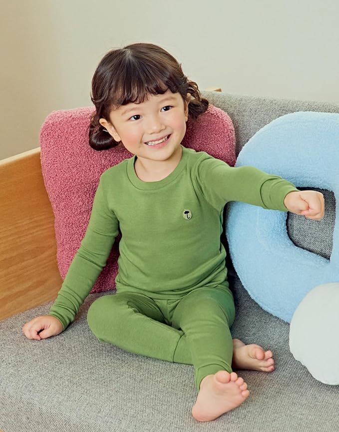 moimoln Baby Toddler Pajama Set Snug-Fit Cotton Modal Sleepwear, Leopard, Check & Solid Mix (6M-8Y, 1/2 Pack)