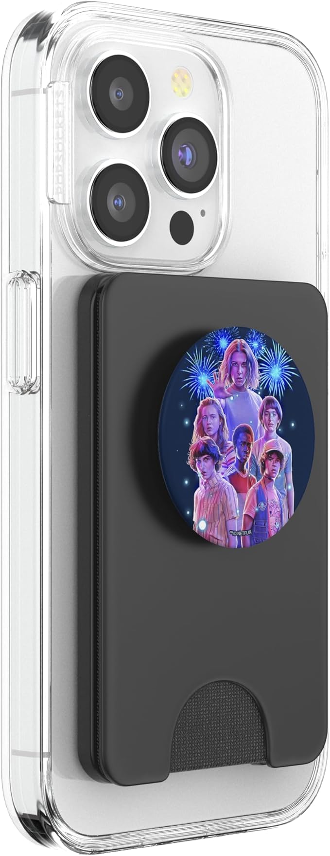 Stranger Things Group Shot Fireworks PopSockets PopWallet for MagSafe