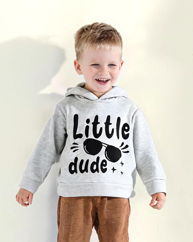 NZRVAWS Toddler Baby Boy Clothes 6 12 18 24 Months Long Sleeve Hoodie Sweatshirt Fall Winter 2-8T Little Boy Outfits