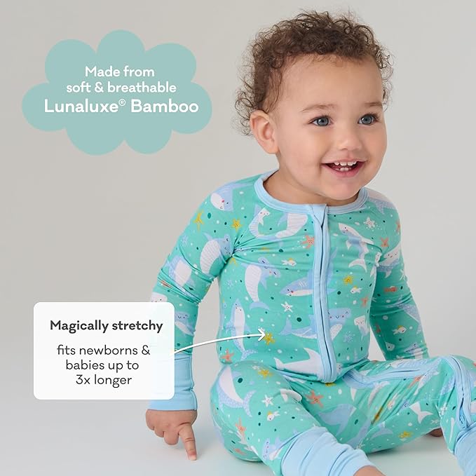 Little Sleepies Pajamas for Baby Boys & Girls, Viscose from Bamboo Baby Pajamas, Preemie & Newborn Sleepers, 2-Way Zipper PJs