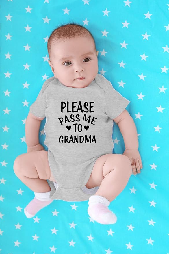 CBTwear Please Pass Me To Grandma Baby Bodysuit Funny Infant Outfit Cute Newborn Clothes Unisex Romper