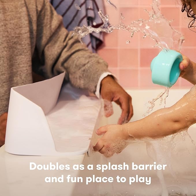 Frida Baby Splash Bathtub Shelf Allows Kids to Splash with No Mess, Shelf Barrier Prevents Water from Escaping Out of The Tub, Extend & Use As Surface to Play On, Attaches to Tubs & Folds to Put Away