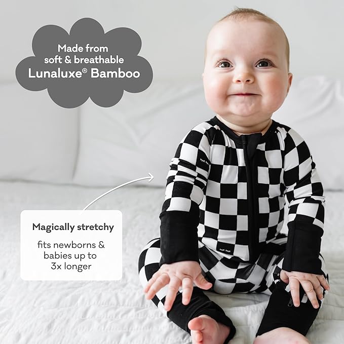 Little Sleepies Pajamas for Baby Boys & Girls, Viscose from Bamboo Baby Pajamas, Preemie & Newborn Sleepers, 2-Way Zipper PJs