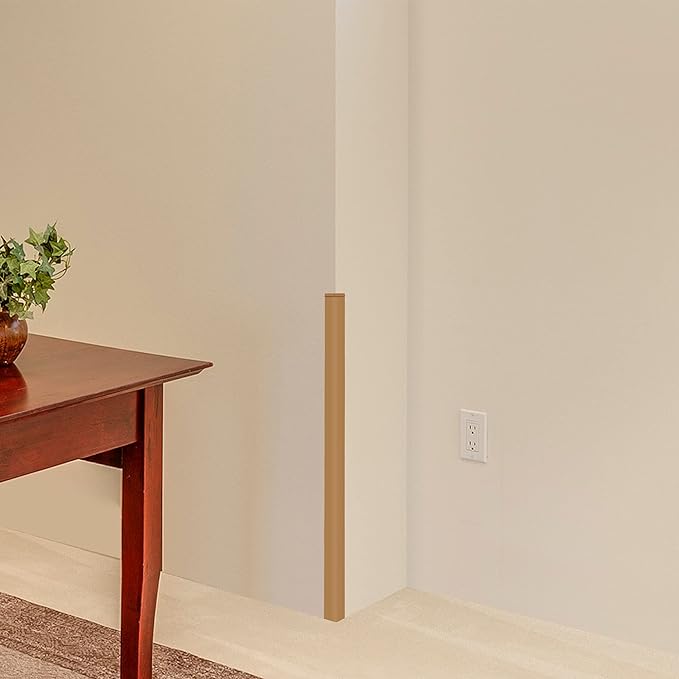 Rubber Bond Wall Corner Guard Edge Protector, 1x1x36 inch Baby Proofing Corner Guards | Self-Adhesive Furniture Edge Strips for Home & Office (15 Pack, Brown)
