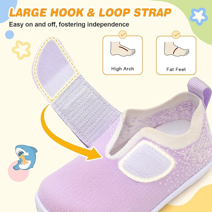 L-RUN Baby Shoes Boys Girls First Walking Shoes Infant Sneakers Toddler Crib Shoes Lightweight Breathable Non-Slip Soles