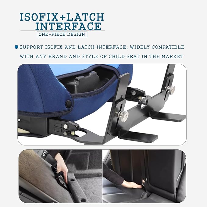 Universal Car ISOFIX Seat Latch Bracke,Child Seat anchorages for Infant Safety Chairs ISOFIX Harness Connector Interface Bracket