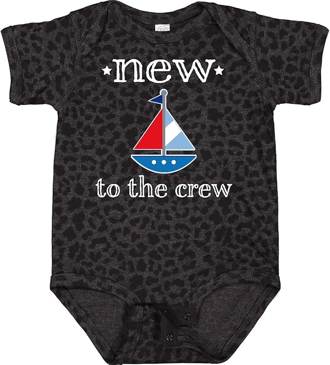 inktastic Baby Boy New To the Crew Sailboat Baby Bodysuit