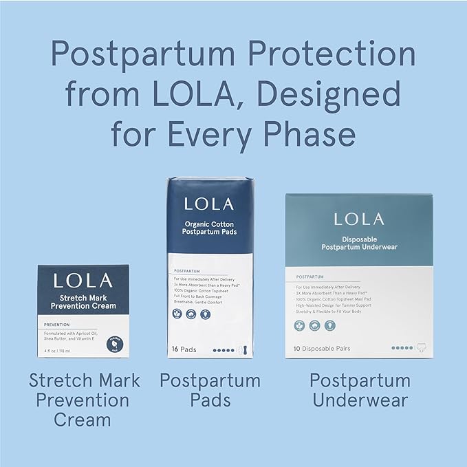 LOLA Stretch Mark Prevention Cream - Hydrating Cocoa Butter Body Oil After Shower - Firming Skin Elasticity for Maternity - Hypoallergenic Scar Cream for Surgical Scars - 4 Fl Oz, Pack of 1