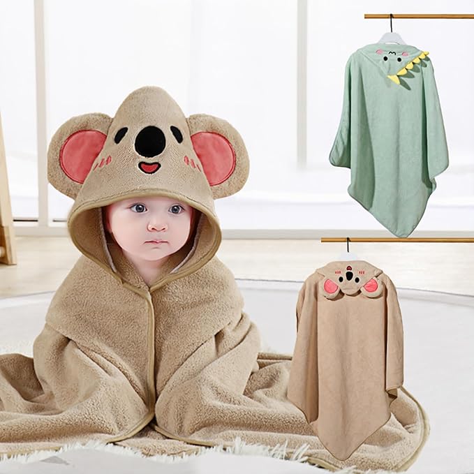 4Pcs Baby Hooded Towel,31 * 31 in Toddler Bath Towels for Newborn Babies,Toallas de Baño para Bebe,Organic Infant Kids Boy Essentials 1-3