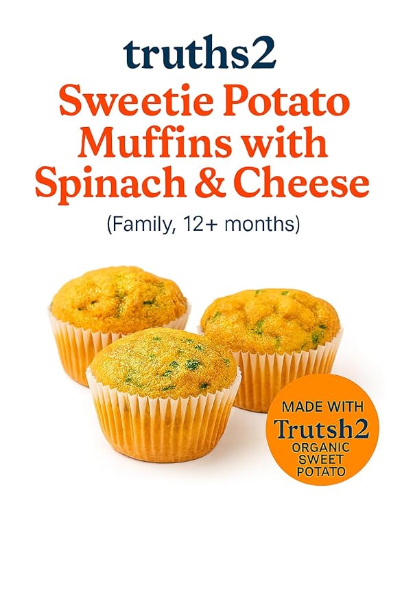 Truths2 Organic Freeze-Dried Sweet Potato Food Powder, Stage 1 Baby Puree Mix for Infants & Toddlers, Organic Powder for First Solid Food