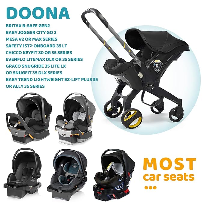 Car Seat Rain Cover, Compatible with Doona Infant Car Seat Stroller, Universal Rain Cover with Window for Waterproof, and Windproof, Breathable Baby Travel Weather Shield Stroller Accessories, Gray