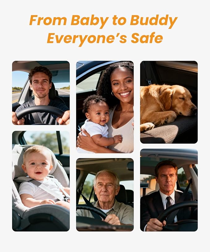 Babyvue BV2 USB Baby Car Camera, 4.5'' HD 1080P USB Rear-Facing Mirror, IR Night Vision, 360° Adjustable, Plug & Play Backup Monitor for Child & Pet Safety