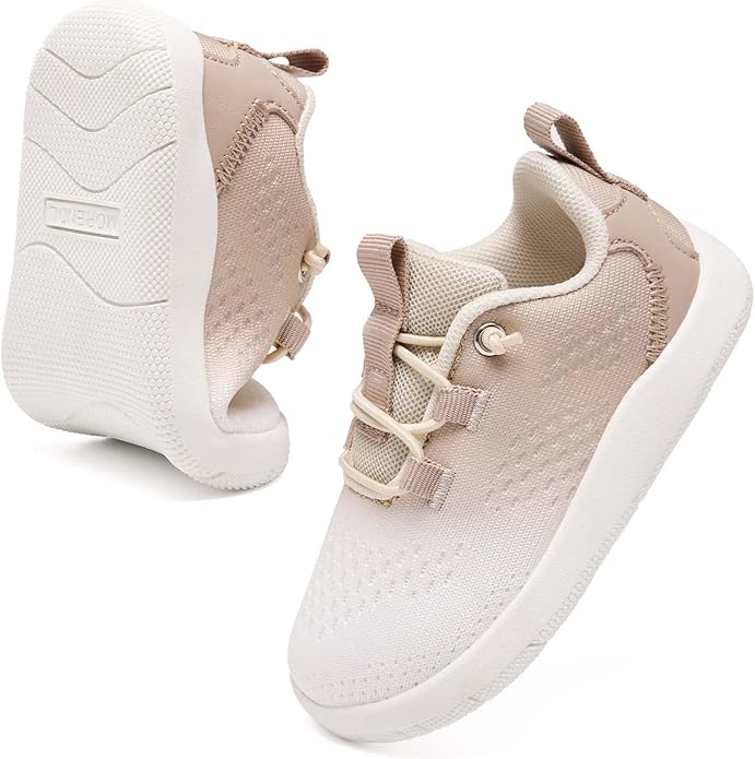 MORENDL Wide Toddler Shoes Baby Walking Shoes Girls Boys Zero Drop Minimalist Sneakers Slip On Tennis Shoe Breathable Naturally Flexible