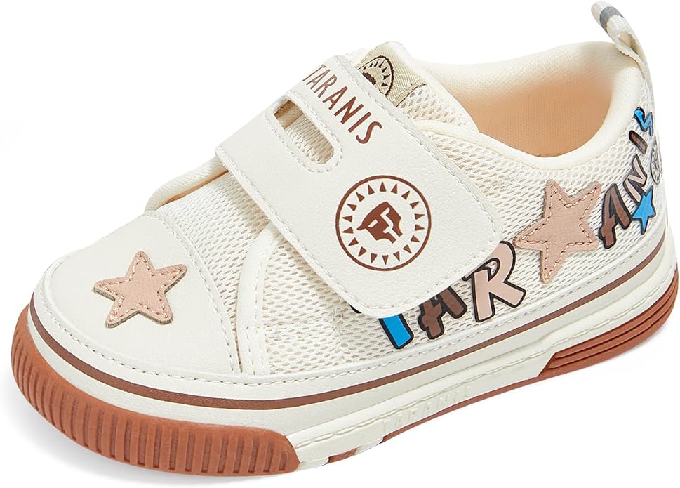 TARANIS Baby Squeaky Shoes Walking Sneakers with On/Off Squeaker Switch Non-Slip First Walkers Soft Rubber Toe Breathable Mesh
