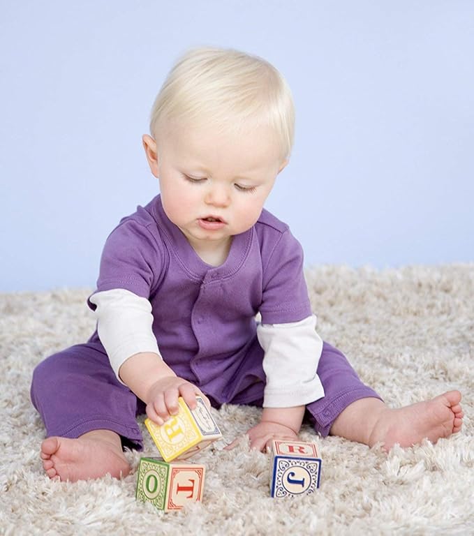 Babysoy Long Sleeve Baseball Style One Piece Coverall Romper