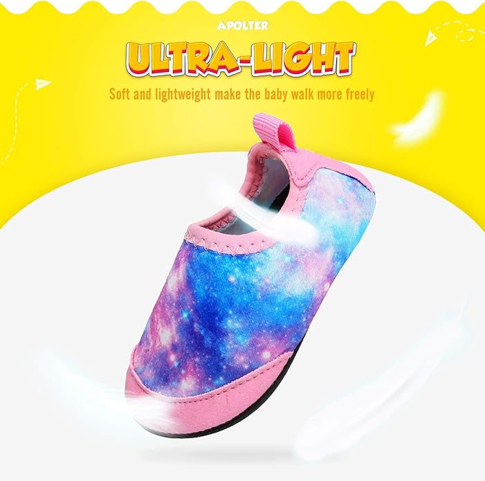 Baby Boys and Girls Swim Water Shoes Barefoot Aqua Socks Non-Slip for Beach Pool Toddler Kids