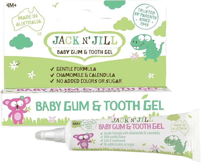Jack N' Jill Baby Gum & Tooth Oral Gel for Teething Babies - Gentle Teething Essentials with Natural Chamomile & Calendula, No Added Sugars, Suitable for 4 Months & Upp - 0.5 oz (15g)