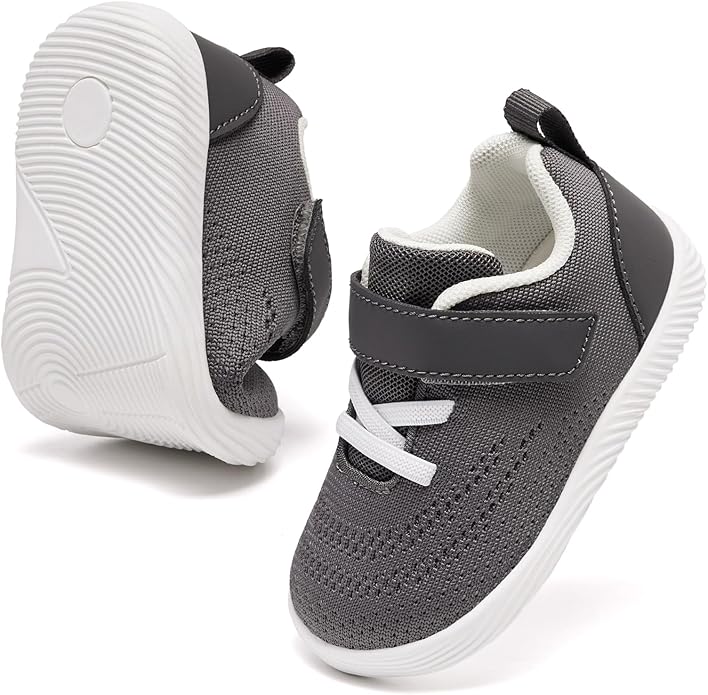MORENDL Toddler Sneakers Baby Boys & Girls Barefoot Shoes Lightweight Breathable Walking Running Tennis Athletic Sport Shoes