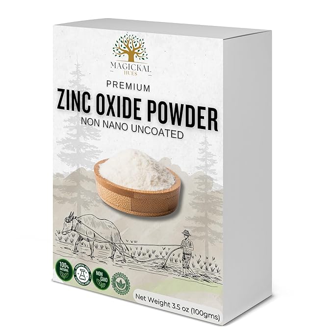 Zinc Oxide Powder Non-Nano 3.5 oz For Baby Diaper Rash Cream Pure Zinc Powder for DIY Cosmetic, Skin Protection, Sunscreen, Acne Care, Soap & Lotion Making