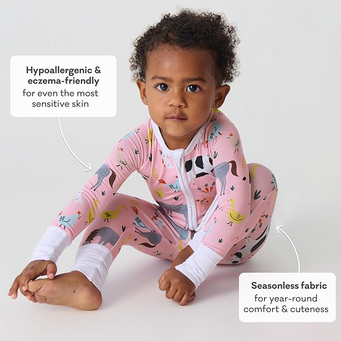 Little Sleepies Pajamas for Baby Boys & Girls, Viscose from Bamboo Baby Pajamas, Preemie & Newborn Sleepers, 2-Way Zipper PJs