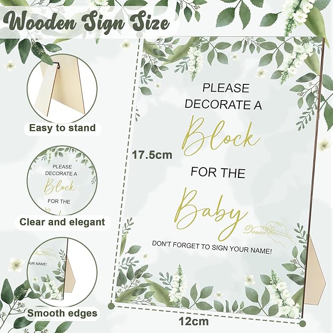 78 PCS Fun Baby Shower Games Sign Kit, Unique Baby Shower Ideas, Funniest Games Ever Where You Can Draw to Your Heart's Content, Suitable for Boy and Girls
