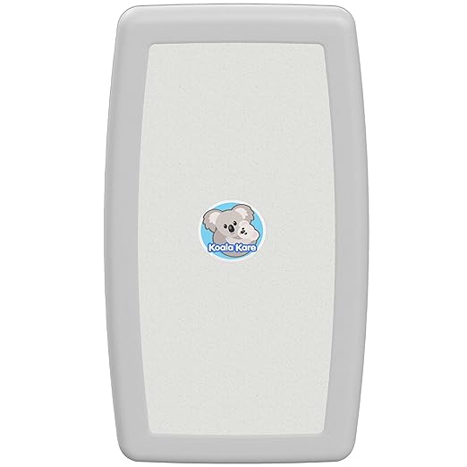 Koala Kare KB301-05 Vertical Surface Mounted Baby Changing Table - Foldable Plastic Diaper Changing Station (White Granite)