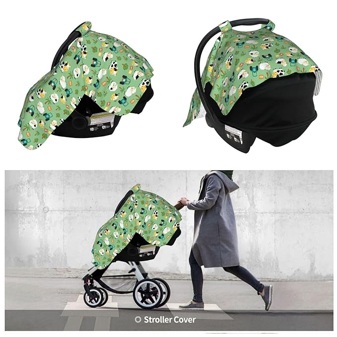 Funny Cow in Farm Yard Baby Car Seat Canopy Nursing Cover for Newborn Car Seat Breastfeeding Covers Blanket Newborn Shower Gift