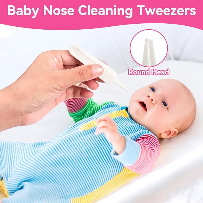 Replacement for NozeBot Electric Baby Nasal Aspirator Filters, 90Pcs Baby Nose Cleaner Hygiene Filters with Nose Cleaning Tweezer for Infants and Toddlers Boys Girls (Purple)