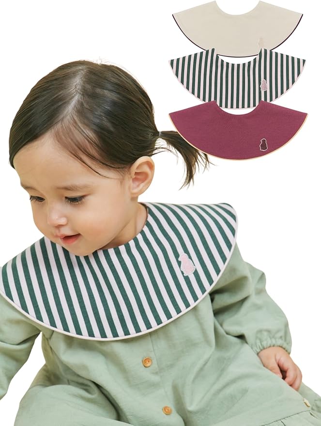 Konny Baby Bibs 3/5/7-Pack Set, 360 ° Rotate, Soft and Absorbent Bandana Drooling for Boys Girls baby Essentials
