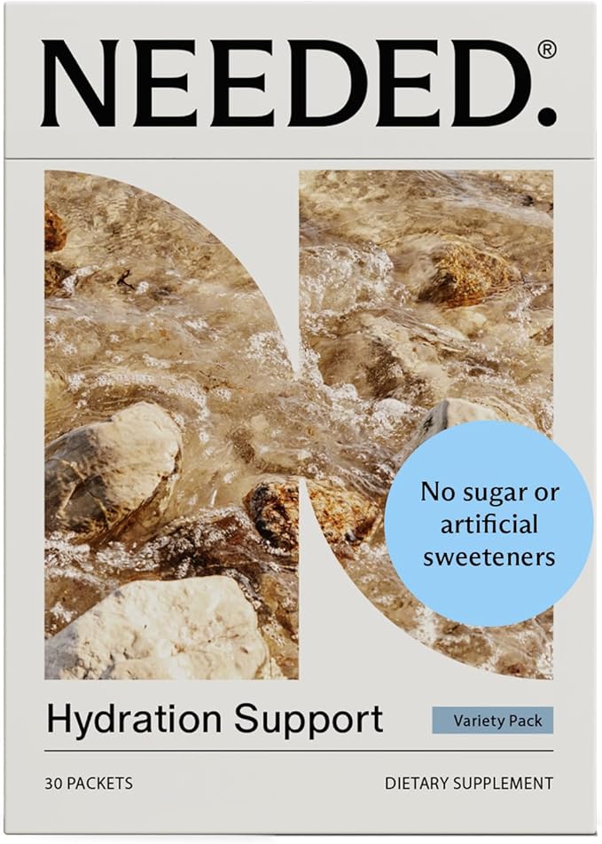 Needed. Hydration Support with Electrolytes & Trace Minerals – Electrolytes for Pregnancy & During Lactation - 30 Hydration Packets Lightly Sweetened with Real Fruit, Variety