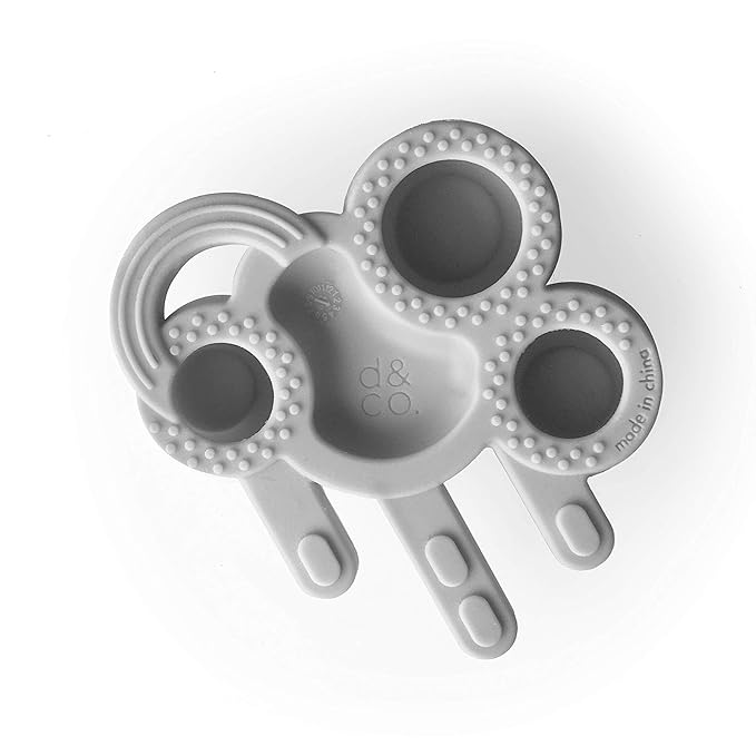 Doddle & Co. The Chew Teether with Poppable Bubbles | Toddler Teething Fidget Toy for Baby | Enhaces Oral Fit & Easy to Hold & Grab | Helps in Development for New Born Babies | Pack of 2 | Ant + Rain