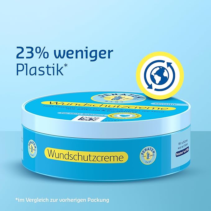 PENATEN Wound Protection Cream, Soothing Baby Wound Protection Cream with Zinc Oxide for Protection in The Diaper Area 200 ml / 6.76 Oz