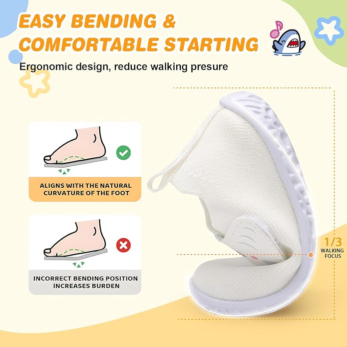 L-RUN Baby Shoes Boys Girls First Walking Shoes Infant Sneakers Toddler Crib Shoes Lightweight Breathable Non-Slip Soles