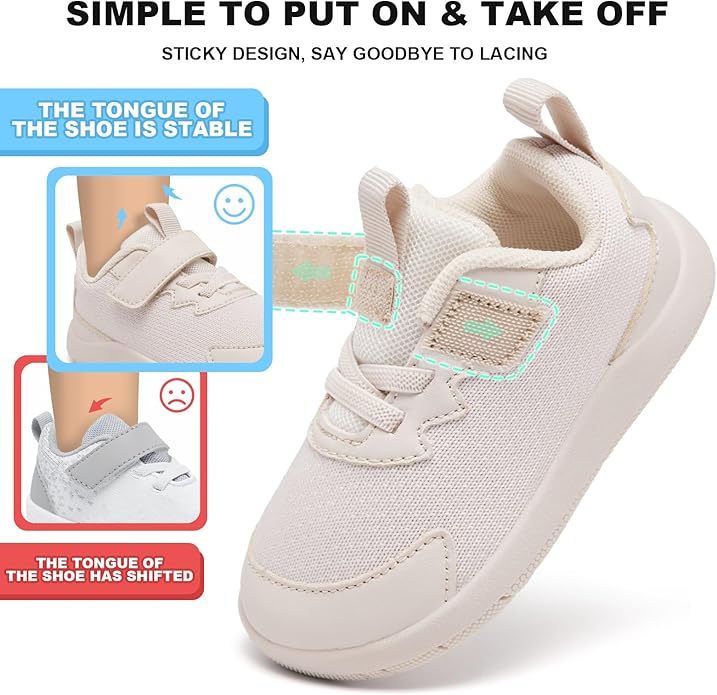 MORENDL Wide Toddler Shoes Baby Walking Shoes Boys & Girls Barefoot Sneakers Zero Drop Comfort Tennis Running Outdoor Activities
