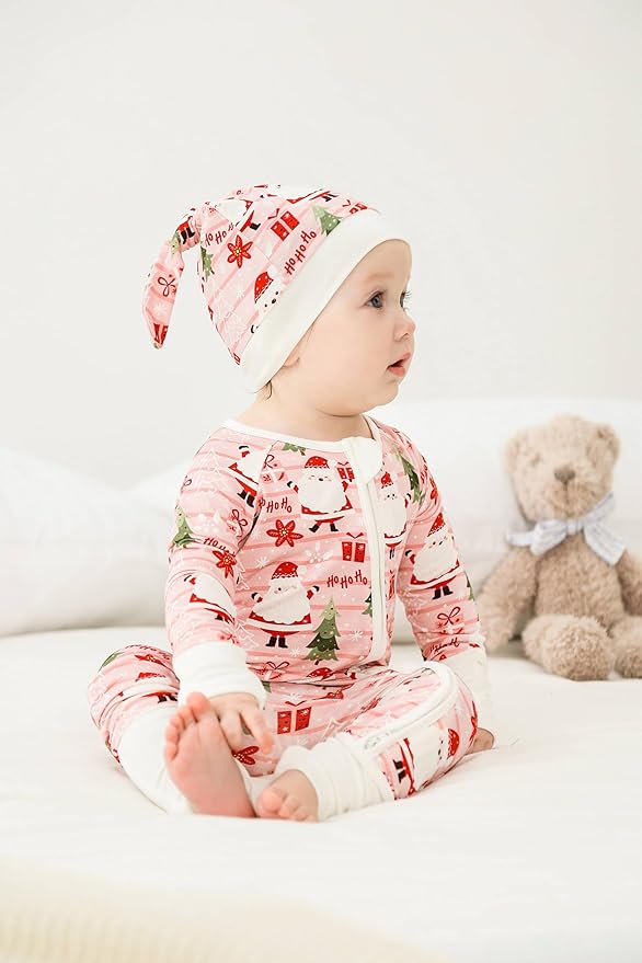 OPAWO Viscose from Bamboo Baby Pajamas Girl 2pack Mittens Cuff 2 Way Zipper Soft Footless Sleeper Baby Boy One-Piece Romper