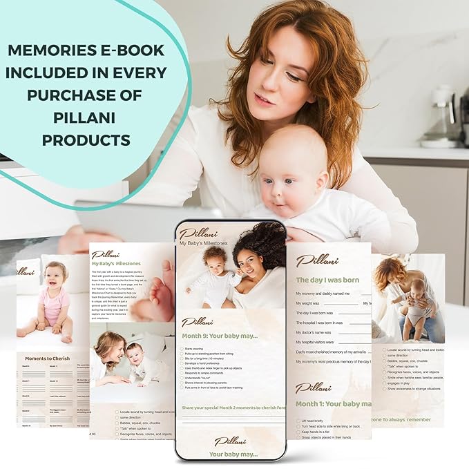 Portable Changing Pad for Baby, Travel Diaper Changing Pad for Newborn, Large Waterproof Baby Changing Mat, Foldable & Detachable Diaper Changing Station with Baby Wipes Pockets, Baby Stuff by Pillani