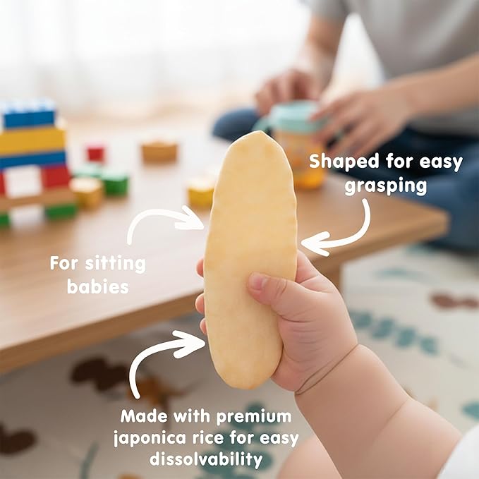 Hot-Kid Baby Mum-Mum Rice Rusks, Apple & Pumpkin, 24 Pieces (Pack of 6) Gluten Free, Allergen Free, Non-GMO, Rice Teether Cookie for Teething Infants